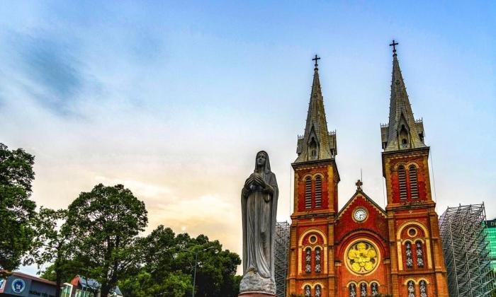 胡志明市的大教堂