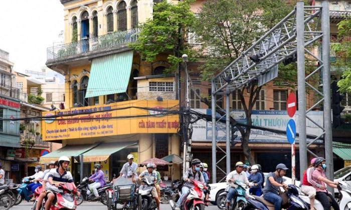 西貢大街上的摩托車胡志明市越南