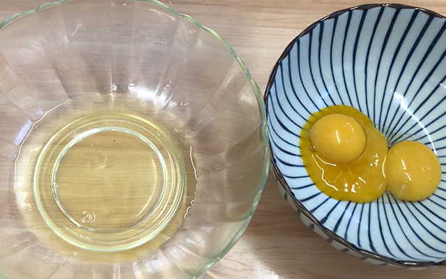 分離蛋清蛋黃步驟